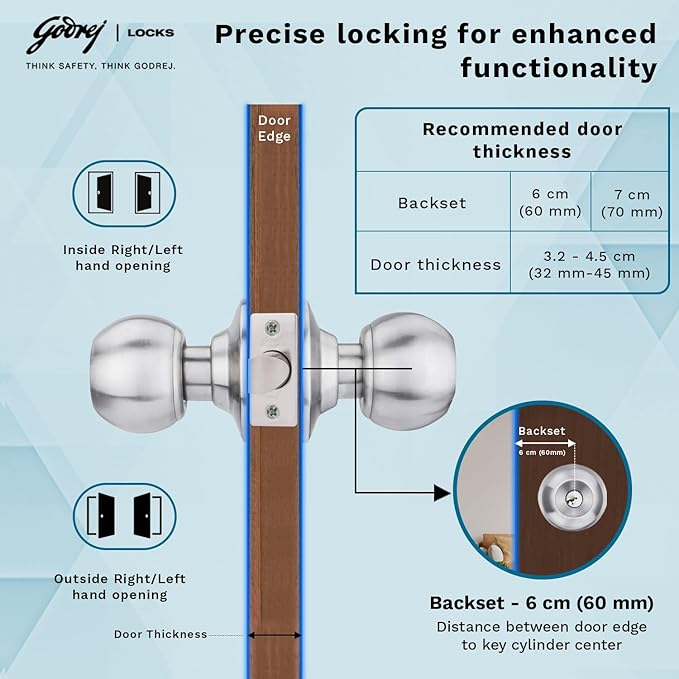 Godrej cylindrical lock, hardware, door lock, door handles, keyless, with, without key, classical, premium, keyed